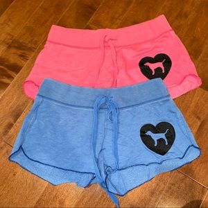 Set of 2 Love Pink Sleep Shorts